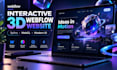 create an interactive 3d webflow website with spline and webgl