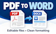 convert PDF to word and format your documents