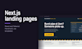 build a modern nextjs landing page with react and tailwind