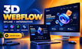 create a 3d webflow website with spline animation