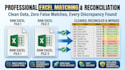 match, reconcile, and cross reference two excel sheets