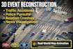 make 3d event visualization and reconstruction video of a real location