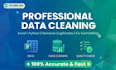 clean messy excel data and remove duplicates in python