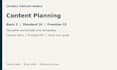 provide content calendar and planning templates