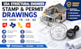 provide USA structural engineer stamp and permit drawings for ohio tx ca az