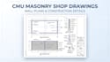 cmu mansory shop drawings, wall plan and construction details