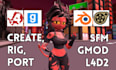 port, edit or create sfm model, gmod playermodel, left 4 dead 2 cs2 vr character