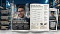 design a modern magazine cover