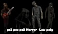 create ps1 ps2 psx low poly 3d horror character with rig and animation