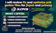 review fix and optimize pcb gerber files for jlcpcb and pcbway