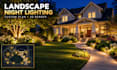 design a custom landscape night lighting plan and high quality 3d render