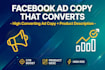 write facebook ad copy product description and sales copy