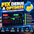 fix debug and optimize your python code and scripts
