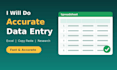 do data entry, web research, and copy paste work