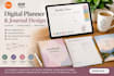etsy digital planner hyperlinked planner etsy digital product design kdp journal