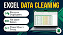 clean messy data, fix excel errors, and use power query
