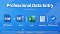 do data entry excel work pdf to word typing work