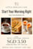 design clean minimal cafe menu and singapore posters