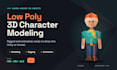 model 3d low poly character, animation, rigging for game asset and others