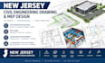 prepare new jersey civil engineering drawing mep design and seal