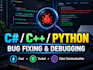 fix csharp  cplusplus or python bugs and programming issues