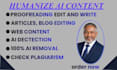 humanize ai content and edit and rewrite ai generated text