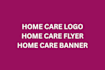 home care logo elderly care flyer