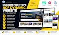 create wordpress custom post type, acf dynamic content and elementor website