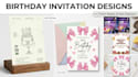 design modern aesthetic birthday invitations