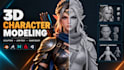 do 3d sculpting, 3d character modeling, low poly 3d model and 3d game character