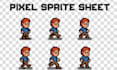create 16x16 32x32 pixel art sprite sheet animation pixel character animation