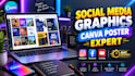 be your expert social media graphics and canva poster designer
