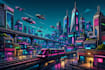 create futuristic sci fi city environment concept art