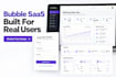 create bubbleio saas mvp no code web application, saas dashboard no code website