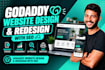 design or redesign godaddy website with SEO