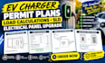 create ev charger permit plans, load calculations, sld, electrical panel upgrade
