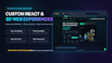 build custom react js web app and interactive 3d three js website