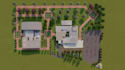 develop sport facilitation center, padel court 3d visual, parking station render