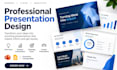 design modern powerpoint business presentation pitch deck redesign for client
