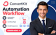 setup convertkit automation workflow kit landing page email sequence
