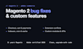 fix bugs and develop custom features for your magento 2 store