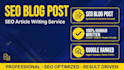 write 100 percent  human written SEO optimized blog post and article
