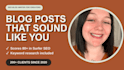 write SEO blog posts and articles optimized with surfer