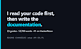 read your code first, then write the documentation