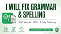 check grammar and fix english mistakes