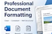 provide well organized document formatting