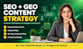 create an SEO and GEO content strategy with a topical map