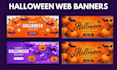 design a halloween website banner and web hero