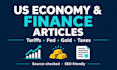 write SEO articles on US economy, finance and tariffs