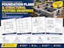 fl tx ca nc az da footing plan, foundation plan structural footing drawings